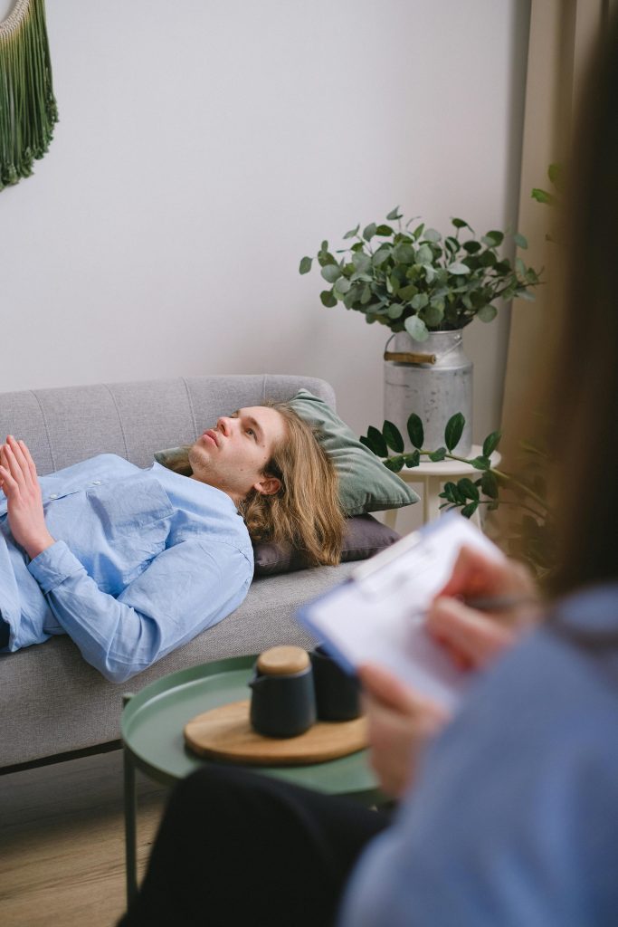 Man Lying on the Sofa